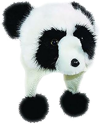 Girls Cold Weather Panda Hat Medium Black White