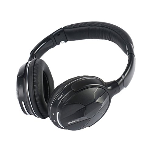 AUSDOM® M04 [Upgrade Version] Bluetooth Audio Streaming Stereo Headset Wireless / Wired Headphones with Microphone for Muti-Music and Hands-free Calling for iPhone/Android/PC Playback (Black)
