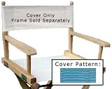 Director's Chair Seat Cover - Frame Sold Separatel (Teal Pinstripe) (n/n)