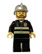 Firefighter (Grey Beard, Smile) - LEGO City Minifigure