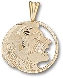 Florida State Seminoles Diamond Cut Head Pendant - 14KT Gold Jewelry