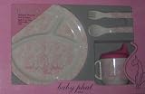 Baby Phat Girlz Pink and White 4 Piece Baby Feeding Set
