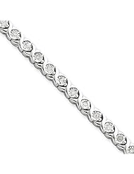 Sterling Silver Diamond Tennis Bracelet