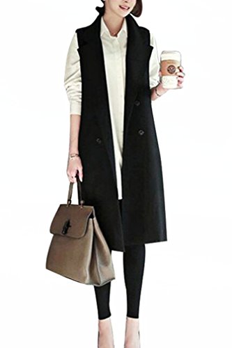 colorful レディース ロング ベスト チョッキ トレンチコート コート ジャケット Pコート アウター カジュアル 秋 春 shi564