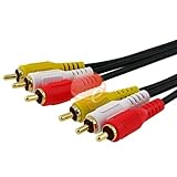 Premium 3 RCA Composite Video+ Audio Cable 12ft / 3.7m for Xbox , Black