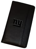 NFL New York Giants Debossed Black Leather Travel Doc Carrier