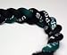 20" Black/Green Titanium Sport Tornado Baseball/Softball Necklace