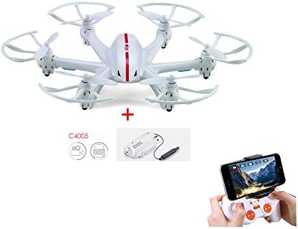 CY RC RTF Quadcopter Drones with Camera Support 0ne Press automatic return and Headless Mode (white)