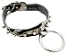 Zebra Striped Hair-On Leather Spiked O Ring Choker