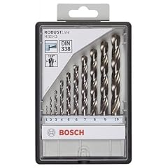 Bosch 2607010535 Rundschaftbohrer 10 tlg. HSS-G 135� Bohrer Set Robus