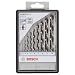 Bosch 2607010535 Rundschaftbohrer 10 tlg. HSS-G 135� Bohrer Set Robus