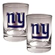 NFL New York Giants Two Piece Rocks Glass Set - Primary Logo