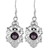 Search : Sterling Silver Purple Crystal Dangle Stud Earrings