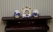 Mantle Clock and 2 Vases - Dollhouse Miniature