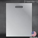 100 Natural Frost Merchandise Bag, 12"x15" with Die Cut Handle, No Gusset, 2.0 Mil.