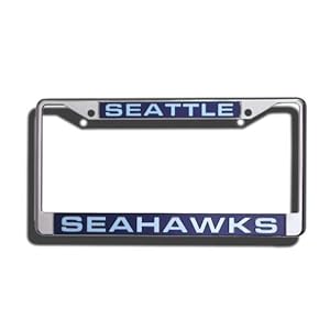 NFL Seattle Seahawks Laser-Cut Chrome Auto License Plate Frame