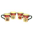 Tuscan Christmas Mug Set of 4 - Assorted