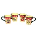 Tuscan Christmas Mug Set of 4 - Assorted