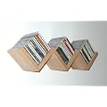 Zickzack-Regal Buche natur, Treppenregal, CD-Regal aus Massivholz