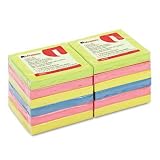 Fan-Folded Pop-Up Notes, 3 x 3, Four Neon Colors, 12 100-Sheet Pads/pk