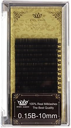 RAIN QUEEN Natural Eyelash Extension Mink B Curl Lashes 0.15*10mm 1 Size 1 Tray