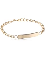 14k Yellow Gold Filled Childrens Rectangular ID Bracelet, 6.25"