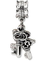 Sterling Silver Three Keys Dangle Charm Bead Fits Pandora Chamilia Biagi Bracelet