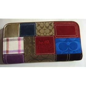Authentic Coach Patchwork Zip-around Wallet