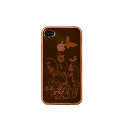 Orange Butterfly Flower iPhone 4S Case (Compatible with Apple iPhone 4S, iPhone 4)