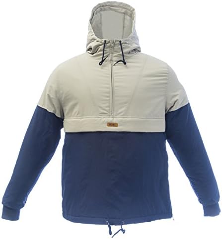 Durkl Men's Half Zip Jacket Small Grey / Navy