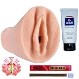 Super Realistic Vajayjay Male Masturbator & Ahsanohochi Japanese Incense Plus Shiseido Men's Facial Cleansing Foam & Original Artwork Chinese Love Spell Symbol Pocket Card Gift Set