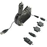 EarHugger PowerPod Car Cigarette Lighter/USB Port/Wall Socket/9 Volt Battery 4-Way Universal Mobile Cell Phone Charger Kit