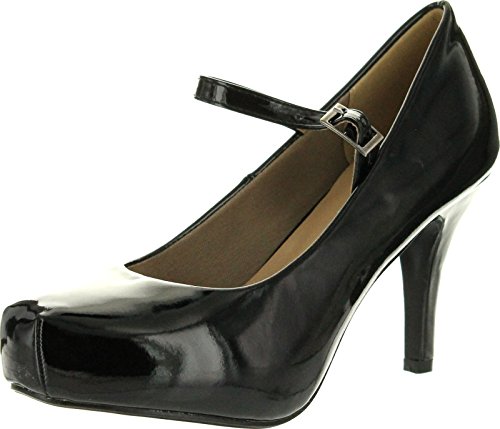 Delicacy Cyndi-91 Mary Jane Square Toe High Heel Dress Pumps Shoes