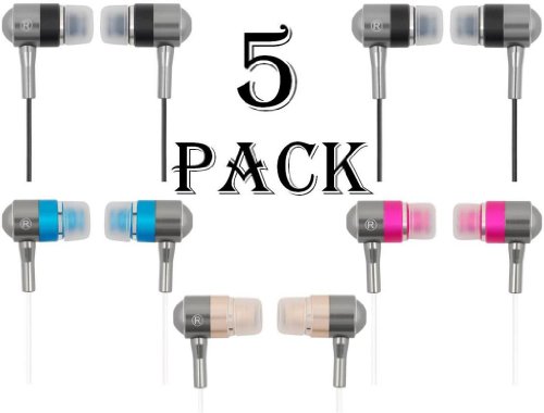 41Vpj93S7YL A4Tech SecureFit Metallic Super Bass Earphone In Ear Earbuds MK 650 For iPod   MP3   MP4   & All Audio Players   Assorted Colors   5 Pack   Silver, Blue, Pink & 2 Black