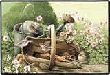 Birds & Geranium Doormat