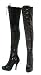 4.5" Heel with 3/4" concealed platform thigh high boot.