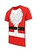 fresh tees® Santa Claus Novelty T-Shirt Christmas Shirts (Large) Red