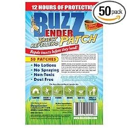 BuzzEnder Set of 50 Mosquito Repellant Patches - University Tested!!!