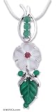 Quartz necklace, 'Frosted Blossom' 17.3 L