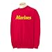 Marines Crewneck Sweatshirt - Military Style Physical Training Crewneck Sweatshirt in Red