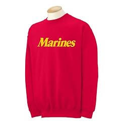 Marines Crewneck Sweatshirt - Military Style Physical Training Crewneck Sweatshirt in Red