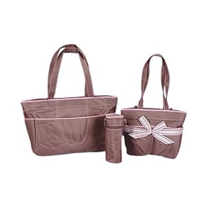 Buy BabyBoom 5-Piece Diaper Bag Set - brown pink, one size by Baby Boom