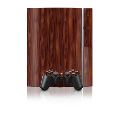 Dark Rosewood Design Protector Skin Decal Sticker for PS3 Playstation 3 Body Console