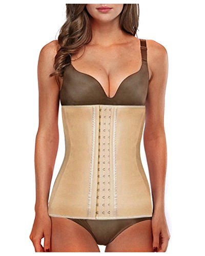 BodiFit Women's 9 Steel Bone Solid Latex Sports and Fitness Waist Trainer(LNG-SHP,BEGA1-XS)