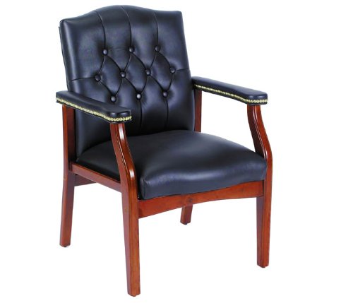Boss Traditional Black Caressoft Guest Chair Black