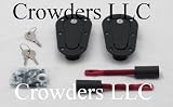 AeroCatch Plus Flush Locking Hood Latch and Pin Kit - Black - Part # 120-2100