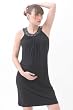The Olian Cutaway Shoulder Beaded Shirred Neck Party Dress