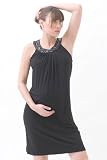 The Olian Cutaway Shoulder Beaded Shirred Neck Party Dress