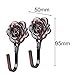 2pcs Vintage Rose Curtain Tieback Tassel Hooks Door Wall Hook Antique Copper