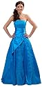 Abiballkleid Abendkleid "Hollywood" mit Perlenb&uuml;ste und Spitze, T&uuml;rkis